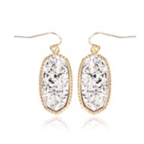 Jewelry - Lightweight Acrylic Stone Druzy Crystal Earrings